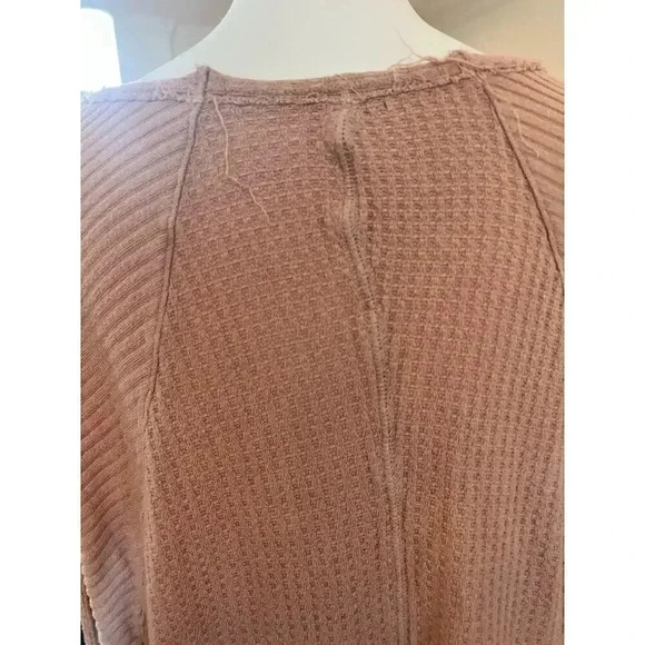 free people ventura long sleeve waffle knit boho top size M - Picture 8 of 8